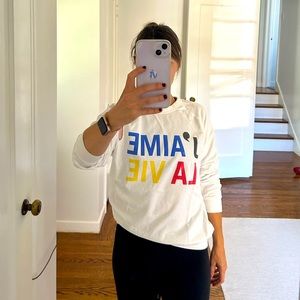 Clare V. X Anthropologie crewneck sweatshirt. Size XS